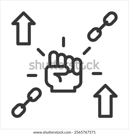 Stronger Icon Vector Illustration Outline Style