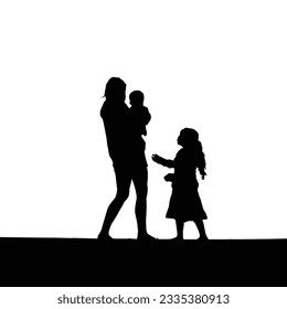 mamá más fuerte con dos hijos