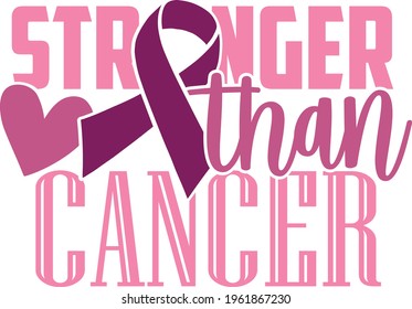 Stronger Than Cancer - Cancer Awareness design