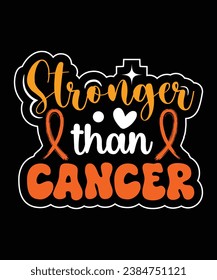 STRONGER THAN CANCER TSHIRT DESIGN
