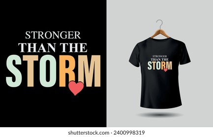 Stronger Than The Storm Png EPS, Boho Self Care, Motivational Sleeve Shirt Design , Positive Daily Affirmations 