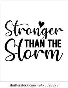 Stärker als das Storm T-Shirt-Design, inspirierendes Paket, motivierendes Paket, inspirierende Zitate, Selbstliebe, Güte, Glaube, du zählst, Datei schneiden