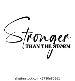Design de tipografia Stronger Than The Storm