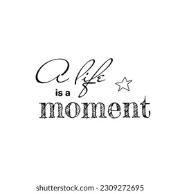 Stronger than yesterday modern calligraphy. Motivation vector quote. Hand drawn typography poster, logo concept. Positive quote for postcard, greeting card, t shirt print. A life is a moment