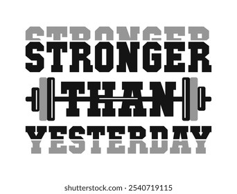 Stronger than yesterday: Uplifting Vector Illustration for Daily Motivation
