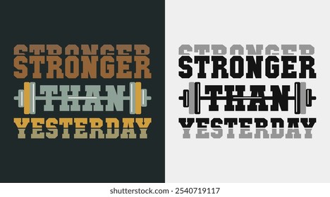 Stronger than yesterday: Uplifting Vector Illustration for Daily Motivation
