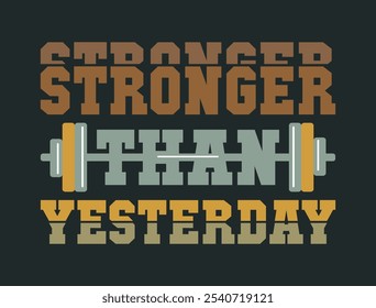 Stronger than yesterday: Uplifting Vector Illustration for Daily Motivation
