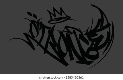 strongert typography, stronger Tag Graffiti Style Label Lettering. Slogan Graffiti urban street style drawing. typography street art graffiti slogan print, t shirt graphics print vector illustration