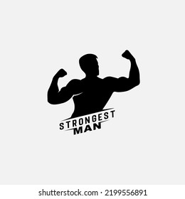 Strongest Man - Fitness Logo Design