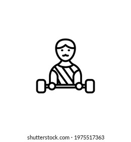 Strongest Man icon in vector. Logotype