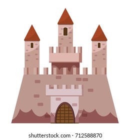 Stronghold castle icon. Cartoon illustration of castle vector icon for web