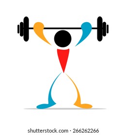 strongman with a barbell