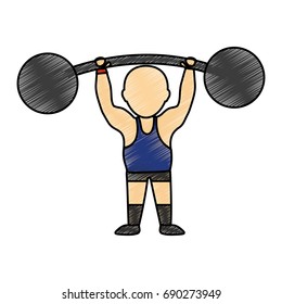 Strongman circus cartoon