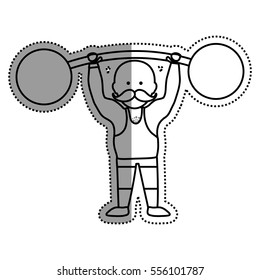 strongman circus cartoon icon vector illustration graphic design