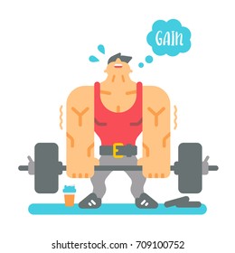 A strongman doing deadlifts illustration vector