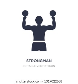 strongman icon on white background. Simple element illustration from Professions and jobs concept. strongman icon symbol design.