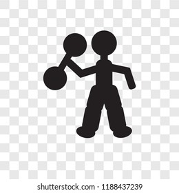 Strongman man vector icon isolated on transparent background, Strongman man transparency logo concept