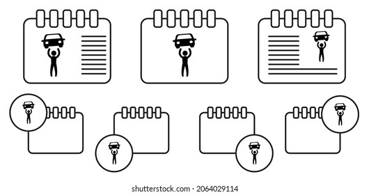 Strongman vector icon in calender set illustration for ui and ux, website or mobile application