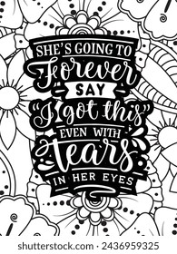 Strong-Woman Coloring pages. All these designs are unique Coloring pages for adults and kids. Vector Illustration.