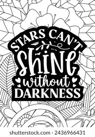 Strong-Woman Quotes Coloring pages. All these designs are unique Coloring pages for adults and kids Vector Illustration.