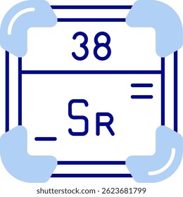 Línea de estroncio Vector Icon Design