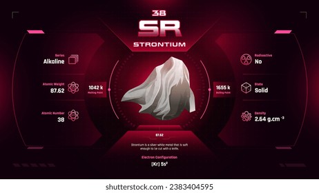 Strontium Parodic Table Element 38-Fascinating Facts and Valuable Insights-Infographic vector illustration design