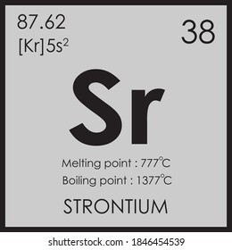strontium parodic table element with boiling and melting point atomic number z mass 