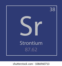 Strontium Sr chemical element icon- vector illustration