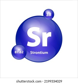 Strontium Sr Icon Structure Chemical Element Stock Vector (Royalty Free ...
