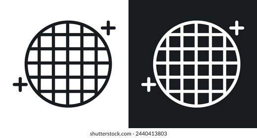 Stroopwafel and Chocolate Cookie Icons. Dutch Snack and Sweet Treat Symbols