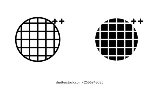 Stroopwafel cookies icons. black and white vector set.