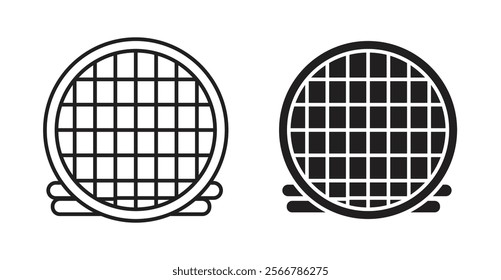 Stroopwafel cookies vector line icon illustration