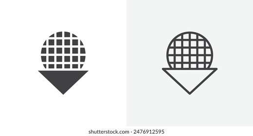 Stroopwafel colección de iconos de línea fina plana.