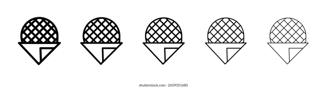 Stroopwafel icon filled flat sign concept for web design.