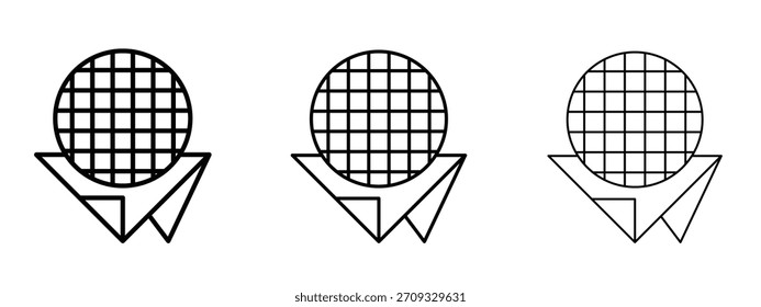 Stroopwafel icon linear style sign for mobile concept and web design.