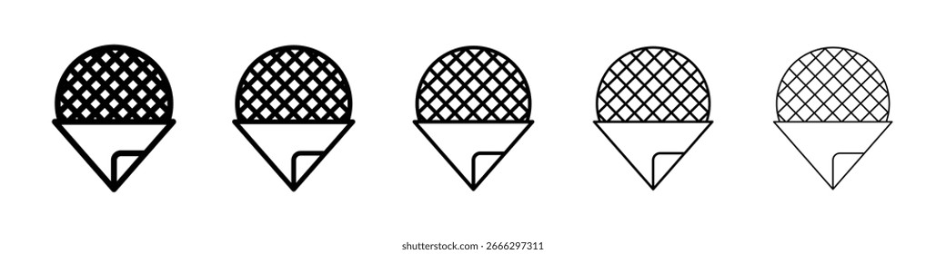 Logotipo do ícone Stroopwafel na coleção de linhas de traçado