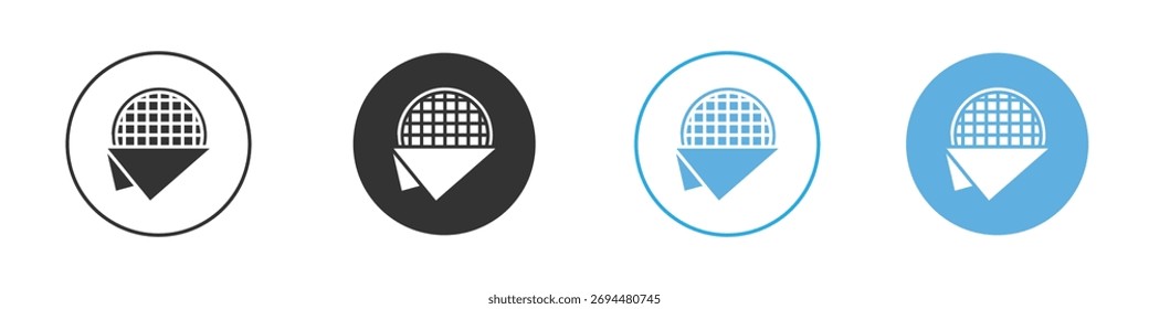 Conjunto de diseño de Plantilla de logotipo de icono de Stroopwafel