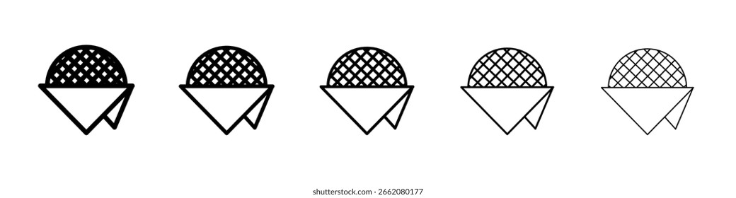 Ícone de Stroopwafel Conceito de símbolo para web design.ícone de vetor de linha simples. ilustração de logotipo.