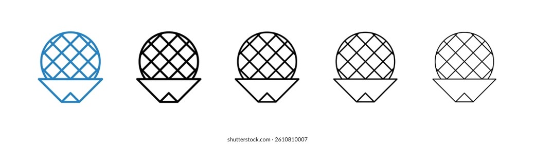Stroopwafel icons collection vectors for web ui
