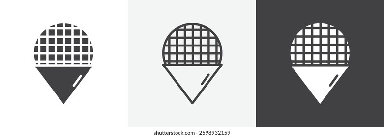 Stroopwafel icons in Thin line black color. flat simple vector symbols illustration.