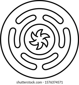 Strophalos  wheel line art icon