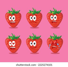 Strowberry mascot vector for illustration