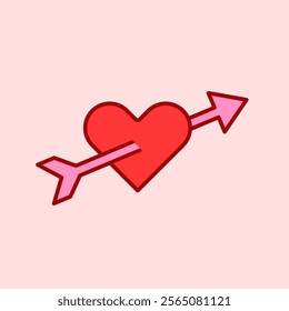 Struck by Love Heart and Arrow Graphic