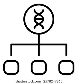 Structural Bioinformatics icon line vector illustration
