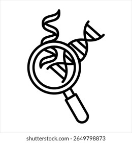 Structural Bioinformatics Outline Icon Vector Illustration