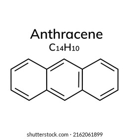Structural chemical formula of Anthracene
