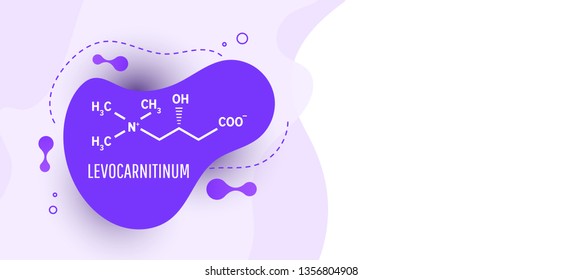 Structural chemical molecular formula and model of Carnitine.