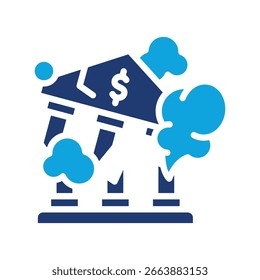 Strukturkollaps Mischfarbensymbol