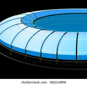 Structural design wireframe vector abstract background