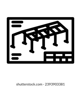 structural drafting architectural drafter line icon vector. structural drafting architectural drafter sign. isolated contour symbol black illustration